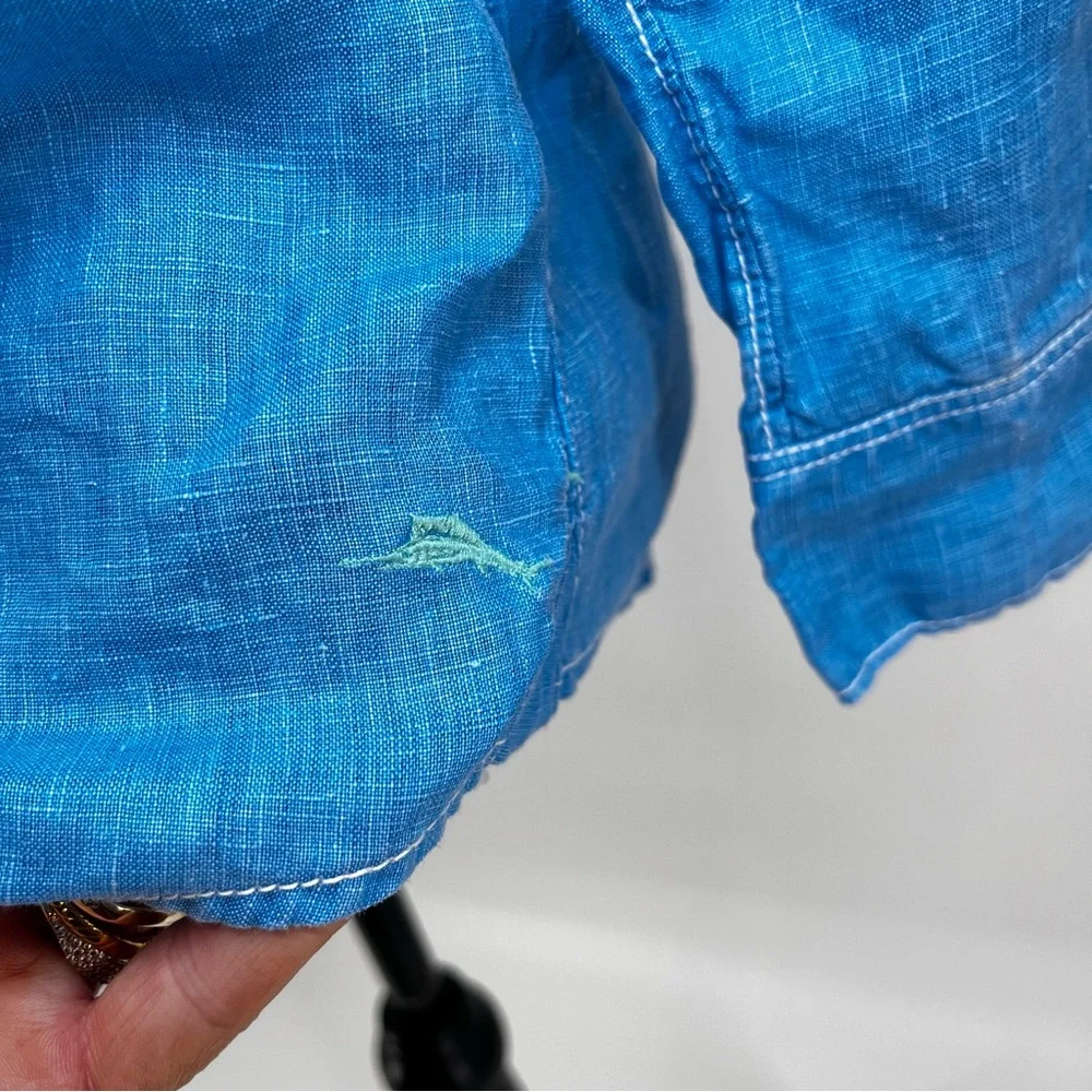 Tommy Bahama Teal and Denim Button Down Shirts - Picture 15 of 16